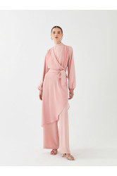 LC Waikiki High Collar Straight Long Sleeve Women's Evening Dress Jumpsuit