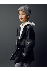 LC Waikiki Lcw Plaid Boy Cashmere Coat