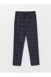 LC Waikiki Plaid Boys' Pants with Elastic Waist