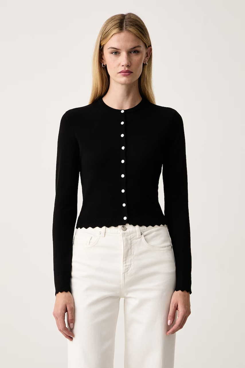 Le Privé  kardigan dámský s viskózou JULINE CARDIGAN NOIR