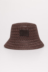 LE SH KA headwear  slaměný klobouk dámský z viskózy Brown Bucket Hat