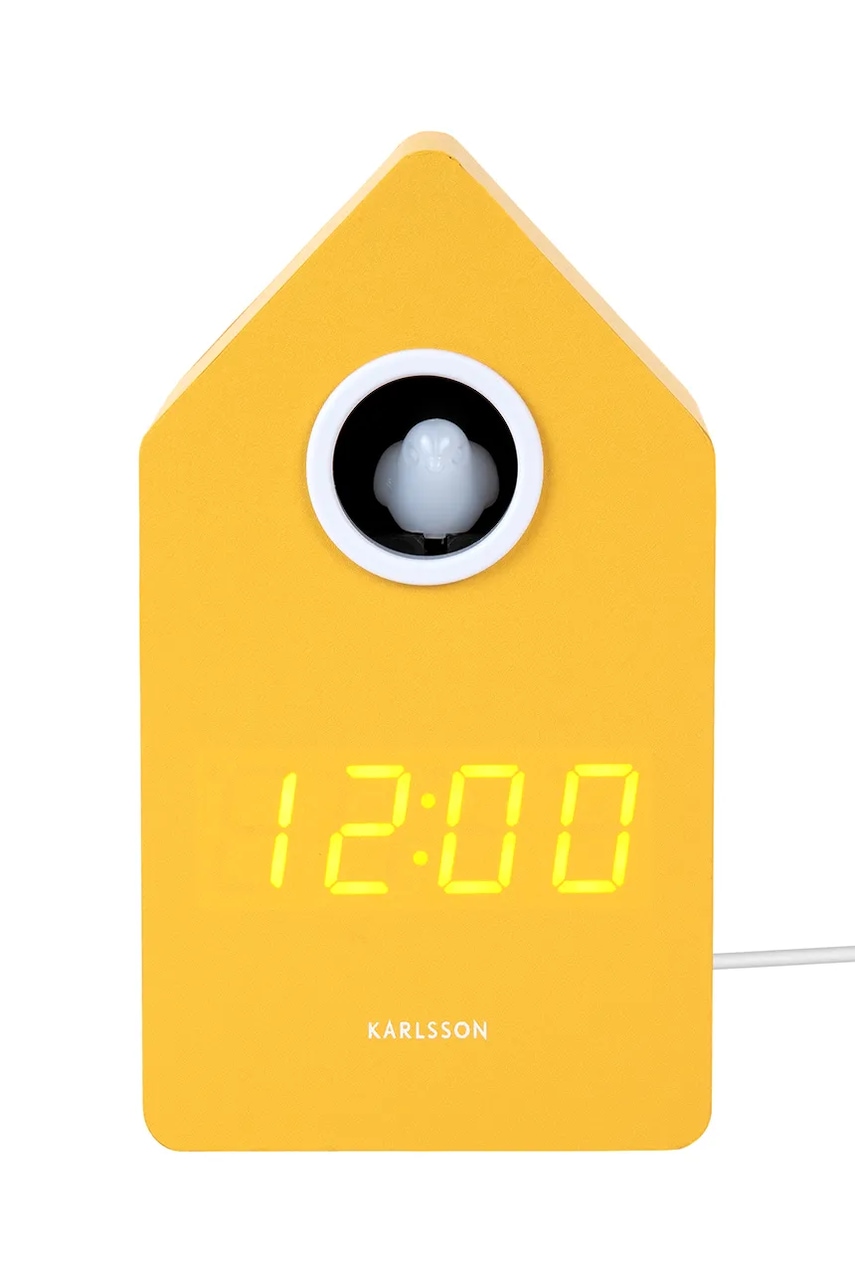 LED budík s kukačkou Karlsson Cuckoo LED 16 cm