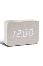 LED hodiny Gingko Design Brick White Click Clock