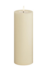 LED svíčka Deluxe Homeart Cream Bloklys 7,5 x 20 cm