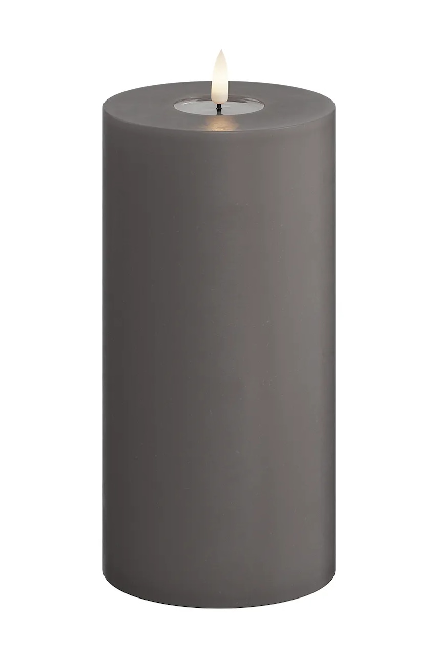 LED svíčka Deluxe Homeart Gra Bloklys 10 x 20 cm