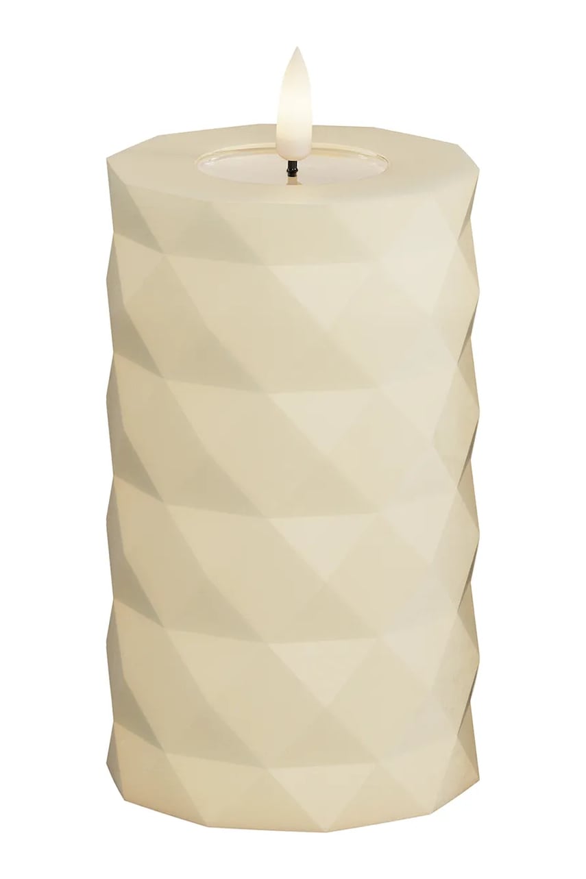 LED svíčka Deluxe Homeart Square Bloklys 7,5 x 12,5 cm