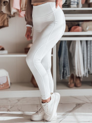 Legginsy damskie sportowe FITTATO białe Dstreet