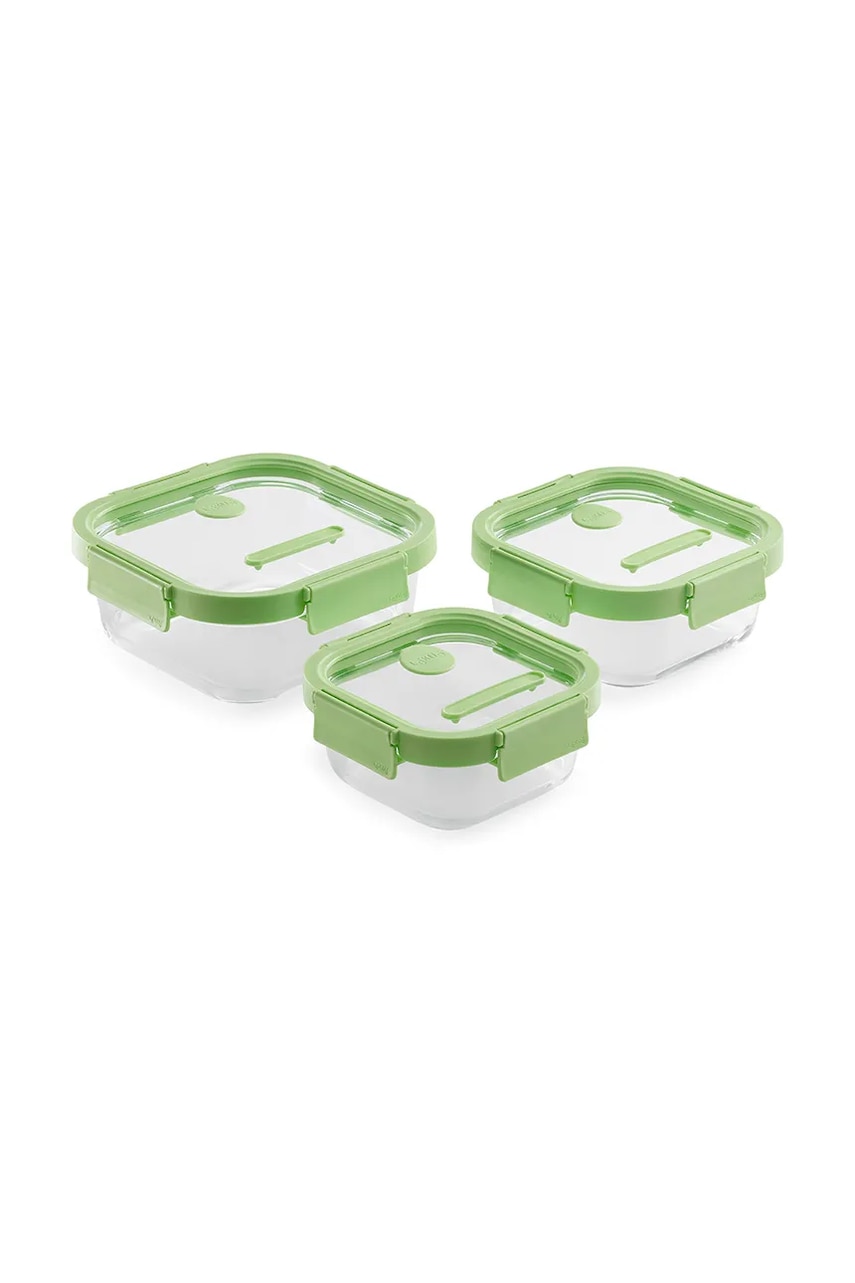 Lekue  Sada skladovacích nádob s víkem  1100 / 800 / 520 ml 3-pack
