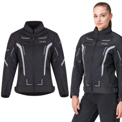 Letní dámská moto bunda W-TEC Mirelia černo-šedá XS