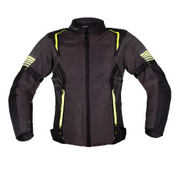 Letní moto bunda W-TEC Pelyes šedá-fluo S