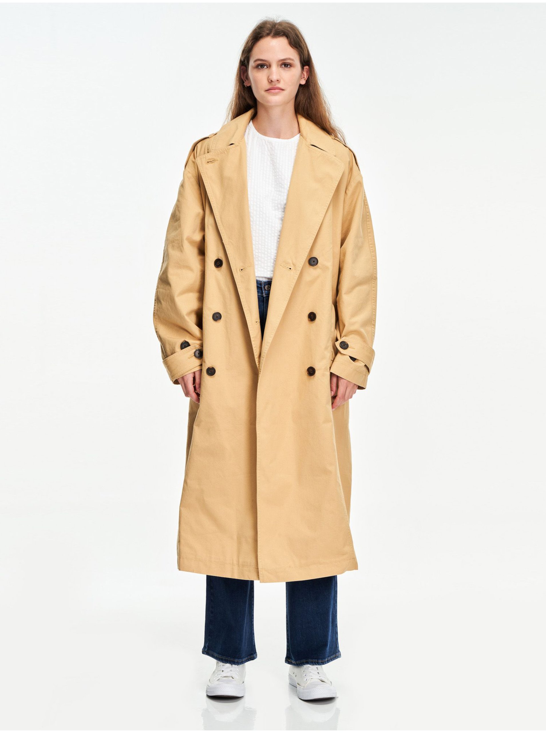 Levi's Světle hnědý dámský trenčkot Levi's® Sydney - Dámské