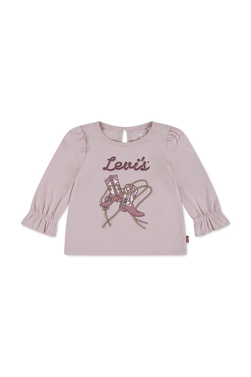 Levi's  Dětské bavlněné tričko s dlouhým rukávem  LS KNOT FRONT KNIT TOP