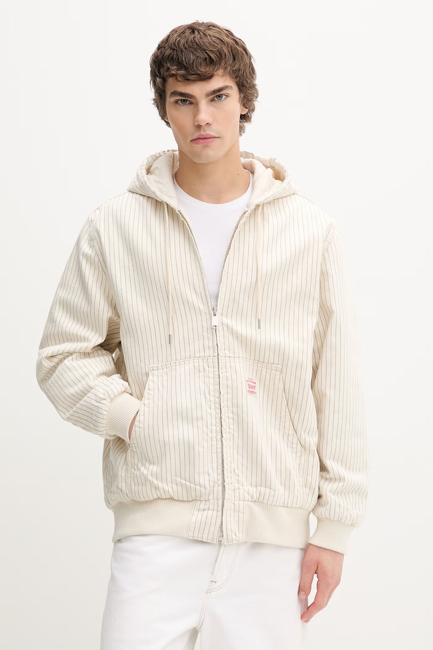 Levi's krátká bunda pánská bavlněná POTRERO DENIM x WORKWEAR