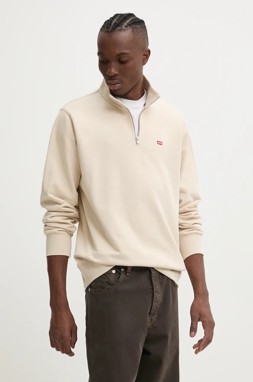 Levi's  mikina pánská bavlněná ORIGINAL HM 1/4 ZIP