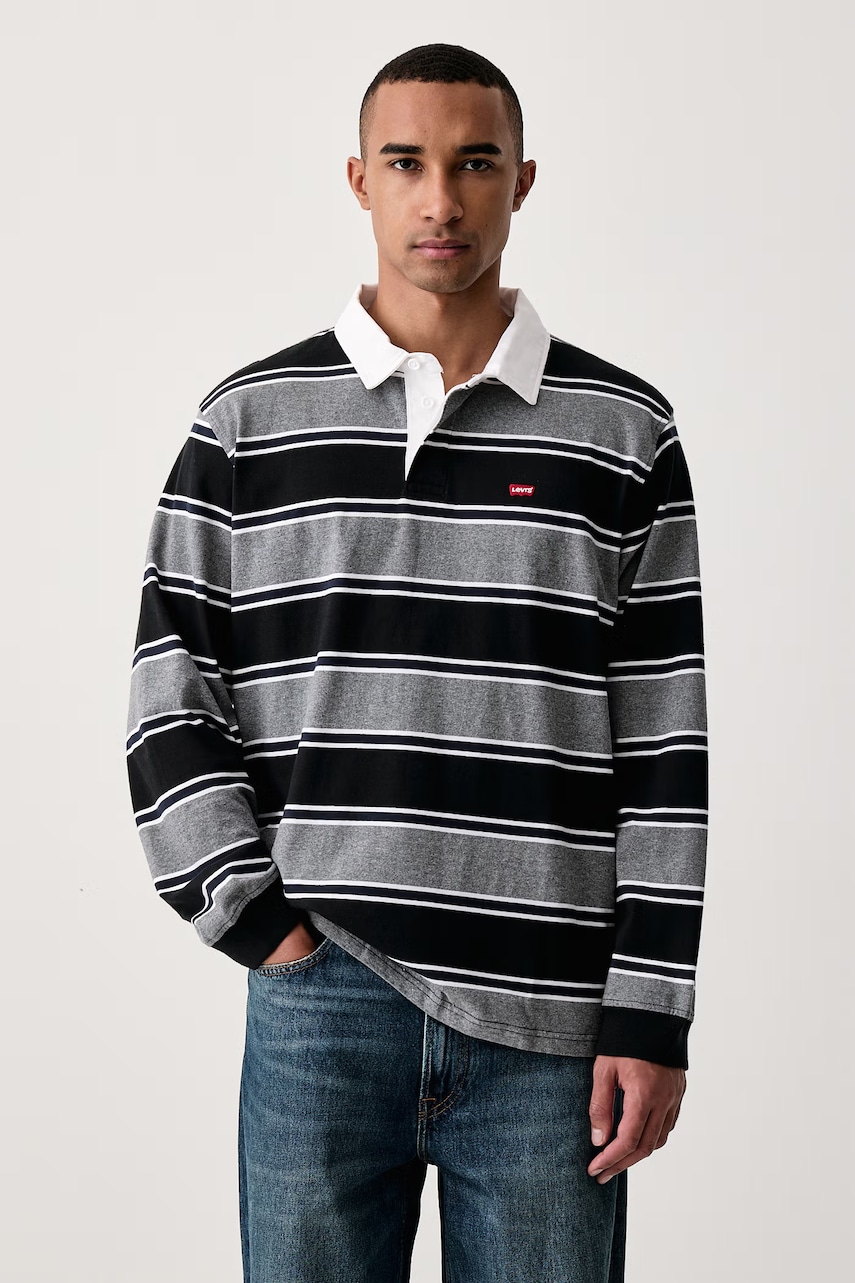 Levi's  tričko s dlouhým rukávem pánské bavlněné CLASSIC LS RUGBY