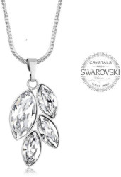 Levien Náhrdelník se čtyřmi čirými krystaly Navette