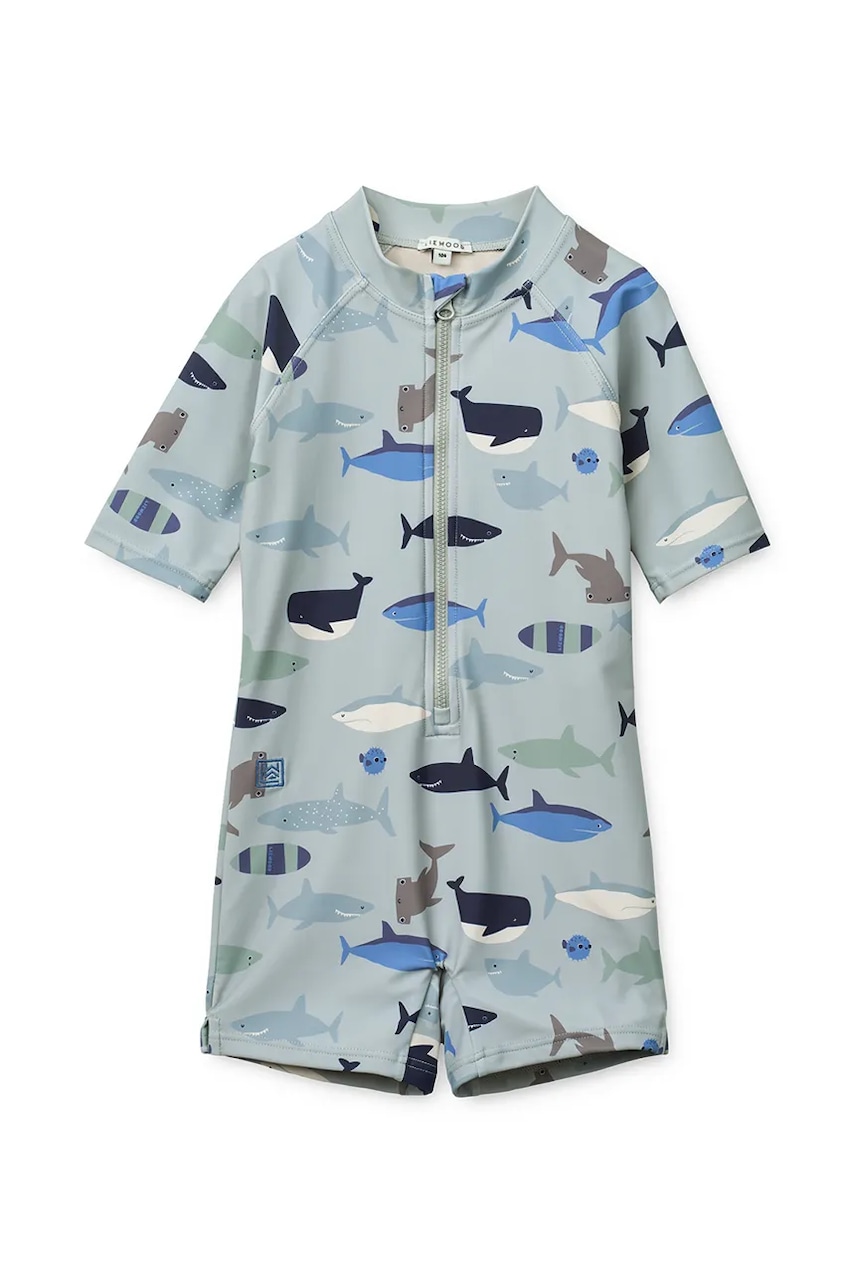 Liewood  jednodílné plavky dětské Max Printed Shortsleeve Swim Jumpsuit