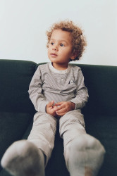 Liewood  pyžamo dětské bavlněné s elastanem Wilhelm Grow Striped Pyjamas Set