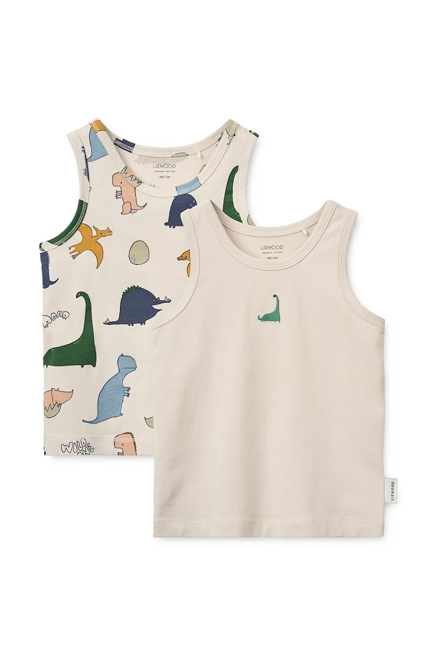 Liewood  tílko dětské bavlněné s elastanem Faris Printed Tank Top 2-pack