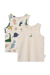 Liewood  tílko dětské bavlněné s elastanem Faris Printed Tank Top 2-pack
