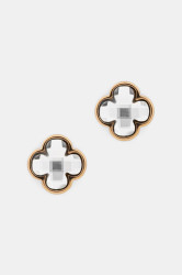 Lilou  náušnice dámské z pozlaceného kovu s broušeným sklem Mini Icons