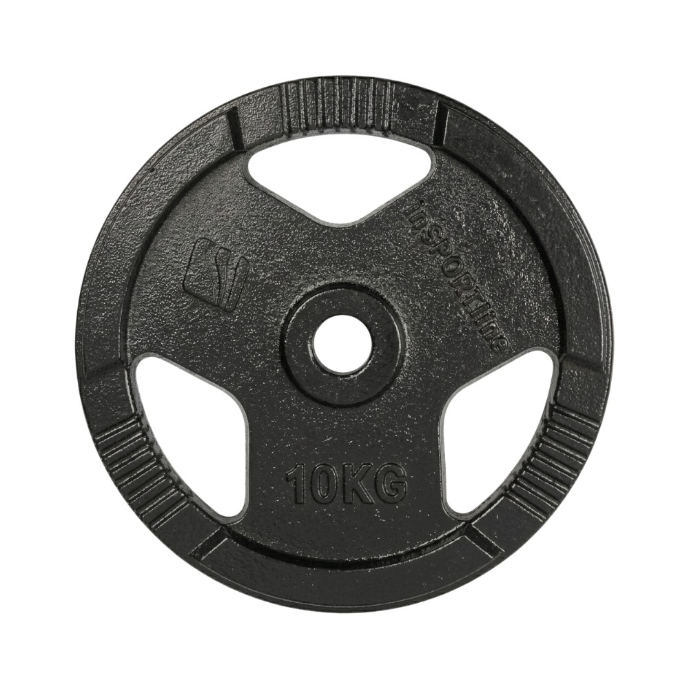 Litinový kotouč inSPORTline Hamerton Black 10 kg 30 mm