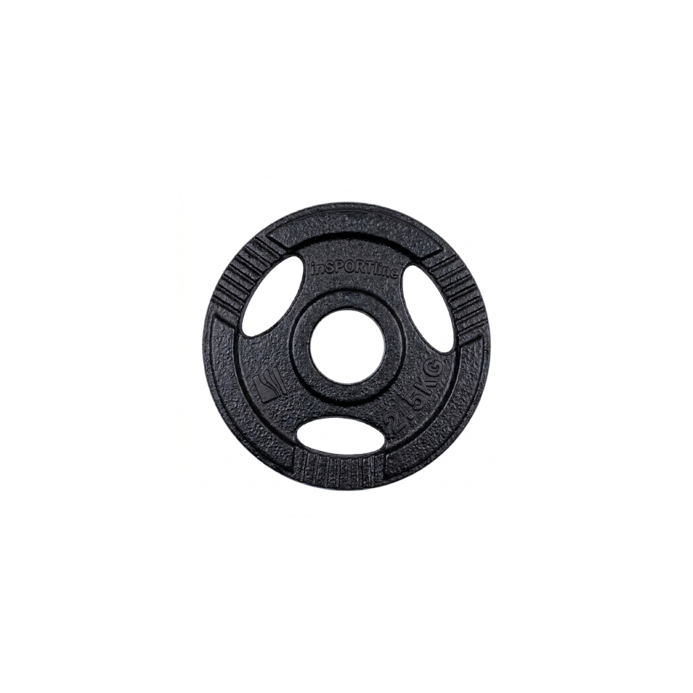 Litinový olympijský kotouč inSPORTline Hamerton Black 2,5 kg 50 mm
