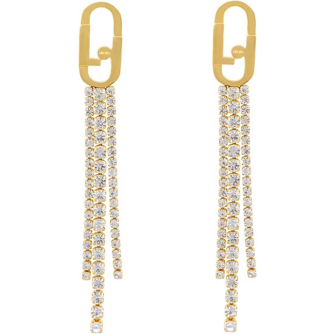 Liu Jo Okouzlující pozlacené náušnice s krystaly Sparkly LJ1972