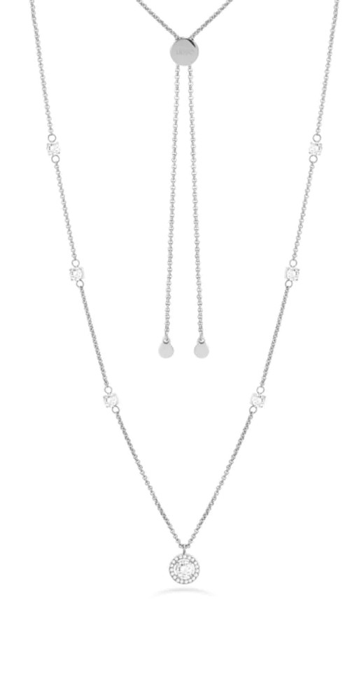 Liu Jo Stylový ocelový náhrdelník s kubickými zirkony Essential LJ2259