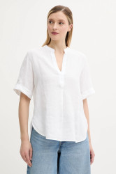 Lněná halenka Marc O'Polo dámská, bílá barva, hladká, 516113541069