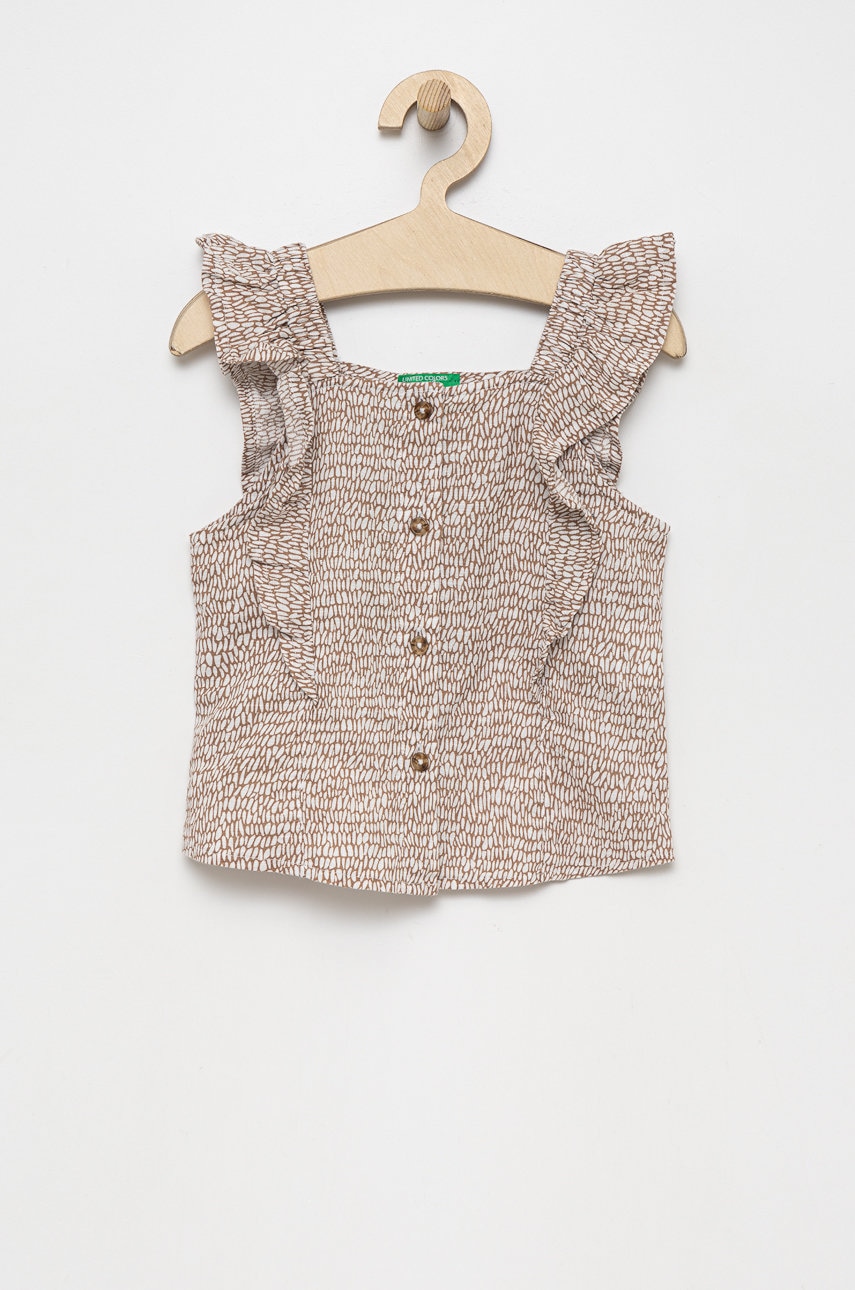 Lněná halenka United Colors of Benetton