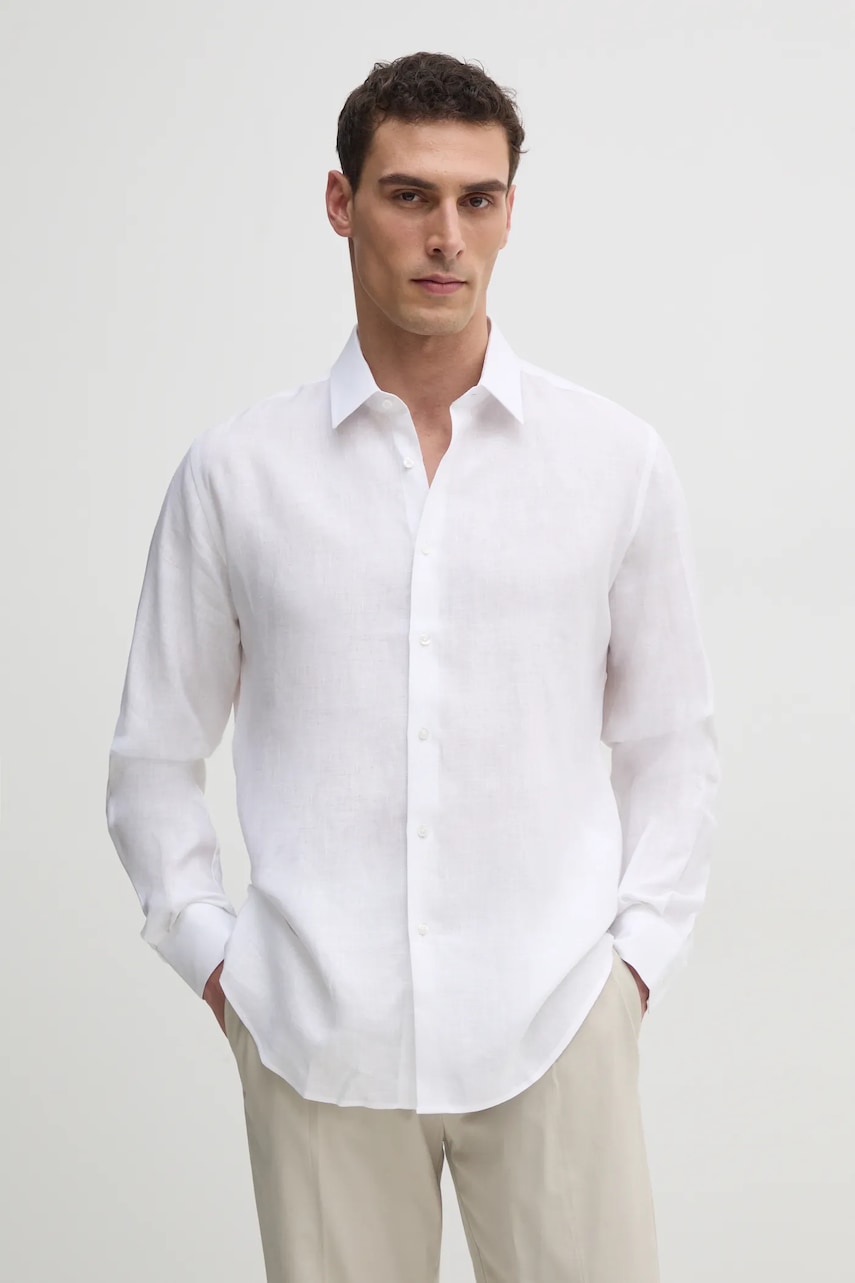 Lněná košile Karl Lagerfeld