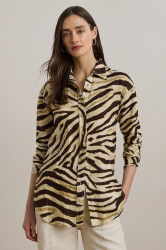 Lněná košile Lauren Ralph Lauren