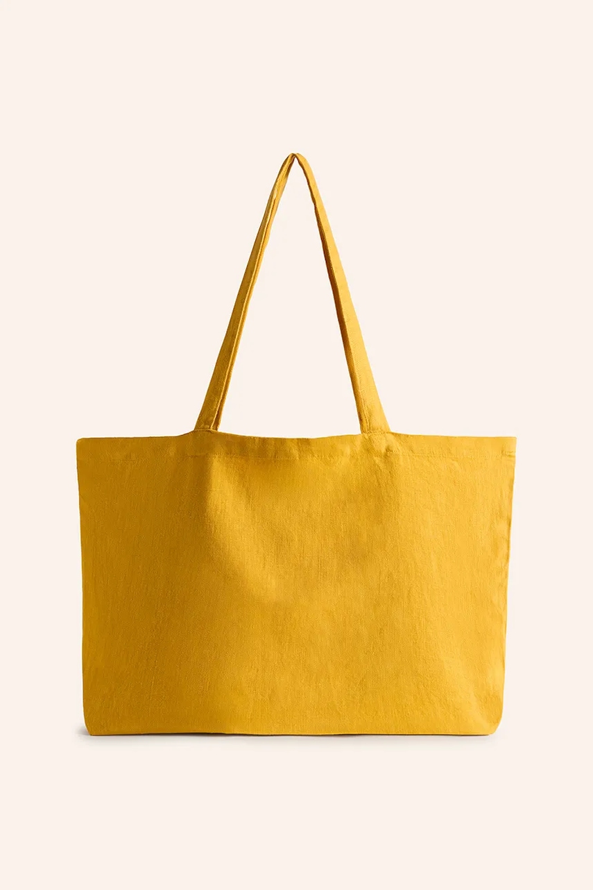 Lněná plážová taška Calma House Lino 46 x 19 x 40 cm