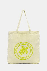 Lněná plážová taška Vilebrequin BABEL zelená barva, BBLA1111