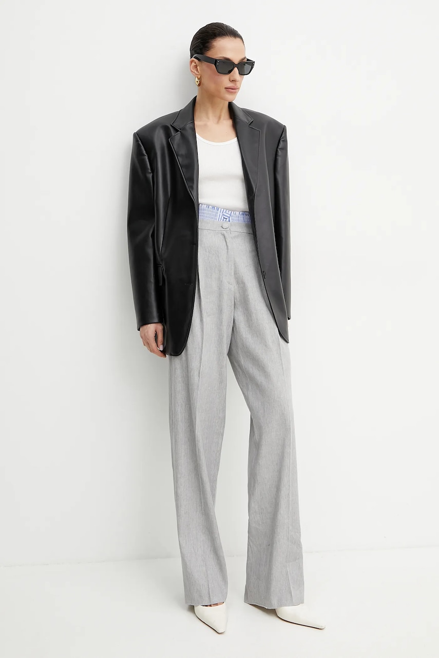 Lněné kalhoty Marella AUTOCAR