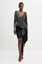 Lněné šaty Diesel M-EGANKNOT