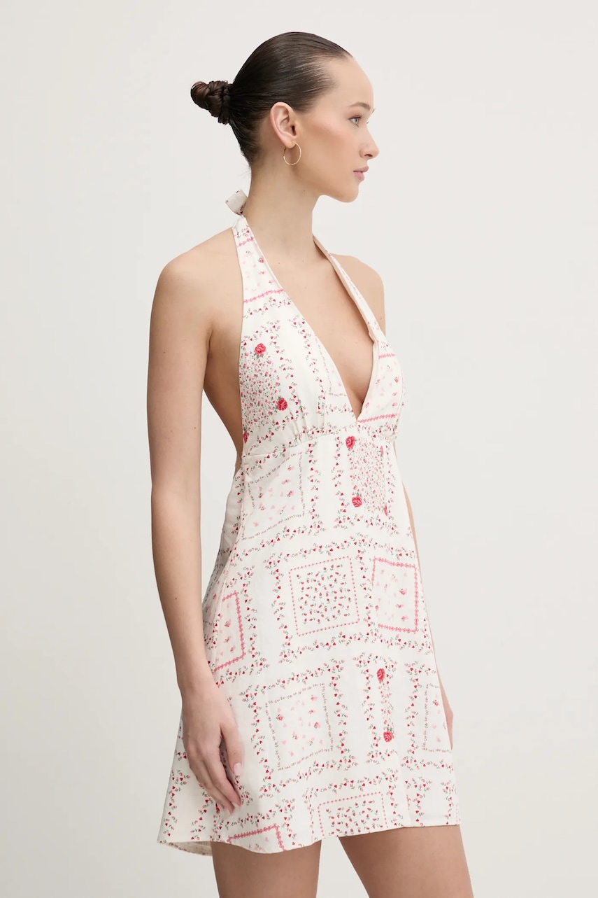 Lněné šaty Hollister Co.