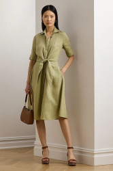 Lněné šaty Lauren Ralph Lauren