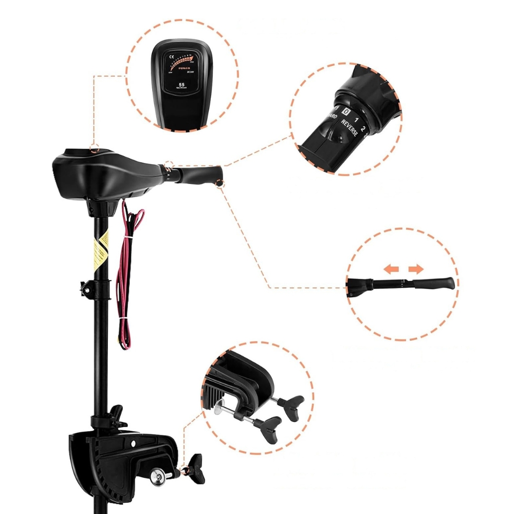 Lodní elektromotor inSPORTline A43 55lb/636W/12V