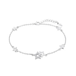 Lotus Silver Hravý stříbrný náramek s hvězdičkovými přívěsky Trendy LP3177-2/1