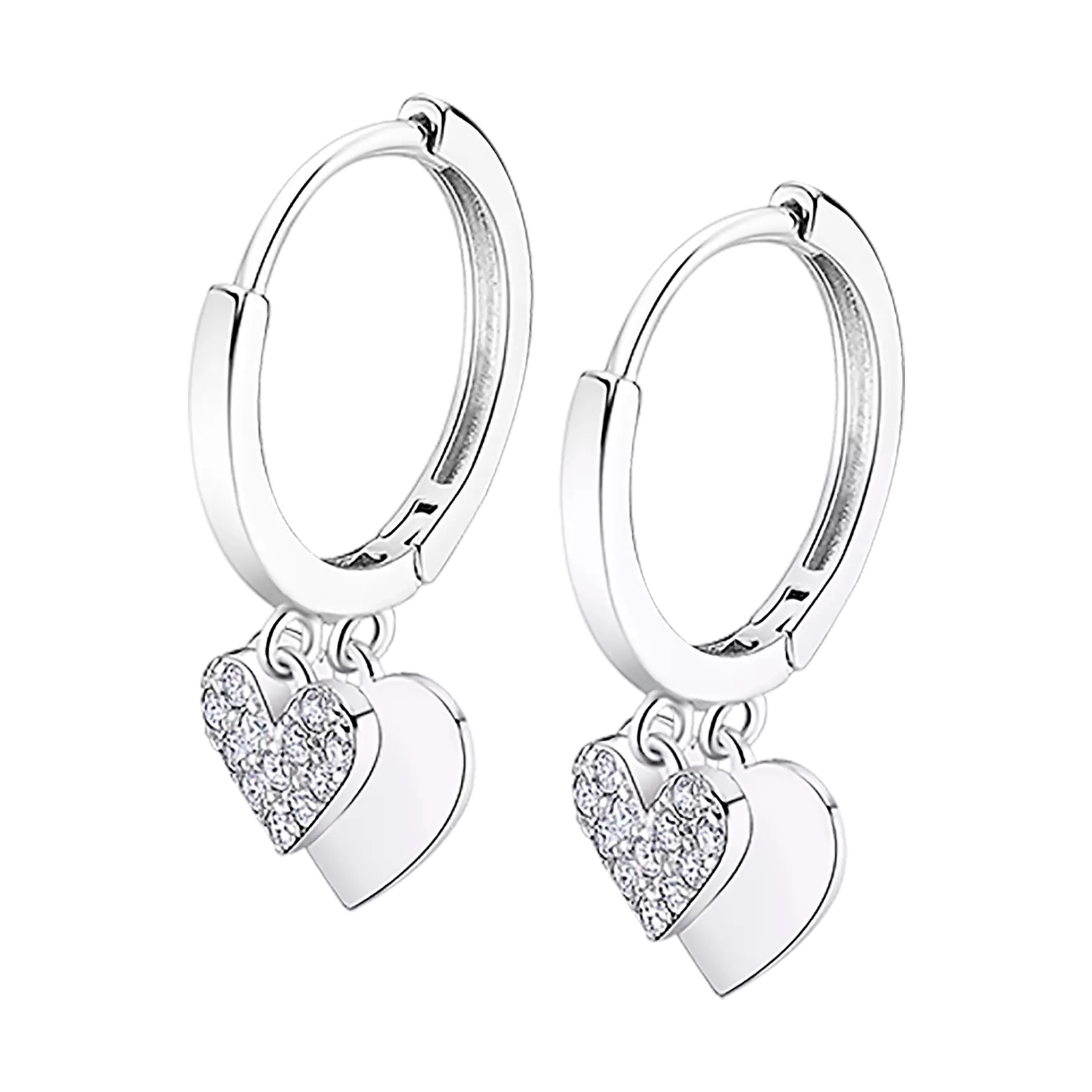 Lotus Silver Překrásné stříbrné náušnice kruhy s přívěsky Trendy LP3274-4/1