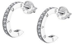 Lotus Silver Třpytivé stříbrné náušnice kruhy s čirými zirkony LP1885-4/1