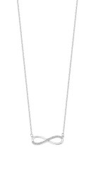 Lotus Silver Třpytivý stříbrný náhrdelník s čirými zirkony Nekonečno LP1872-1/1