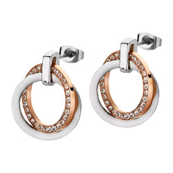 Lotus Style Ocelové náušnice s krystaly LS1780-4/2