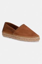 Love Moschino  espadrily na plochém podpatku dámské semišové