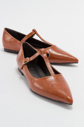 LuviShoes BULVA Dámské ploché boty s hnědým vzorem