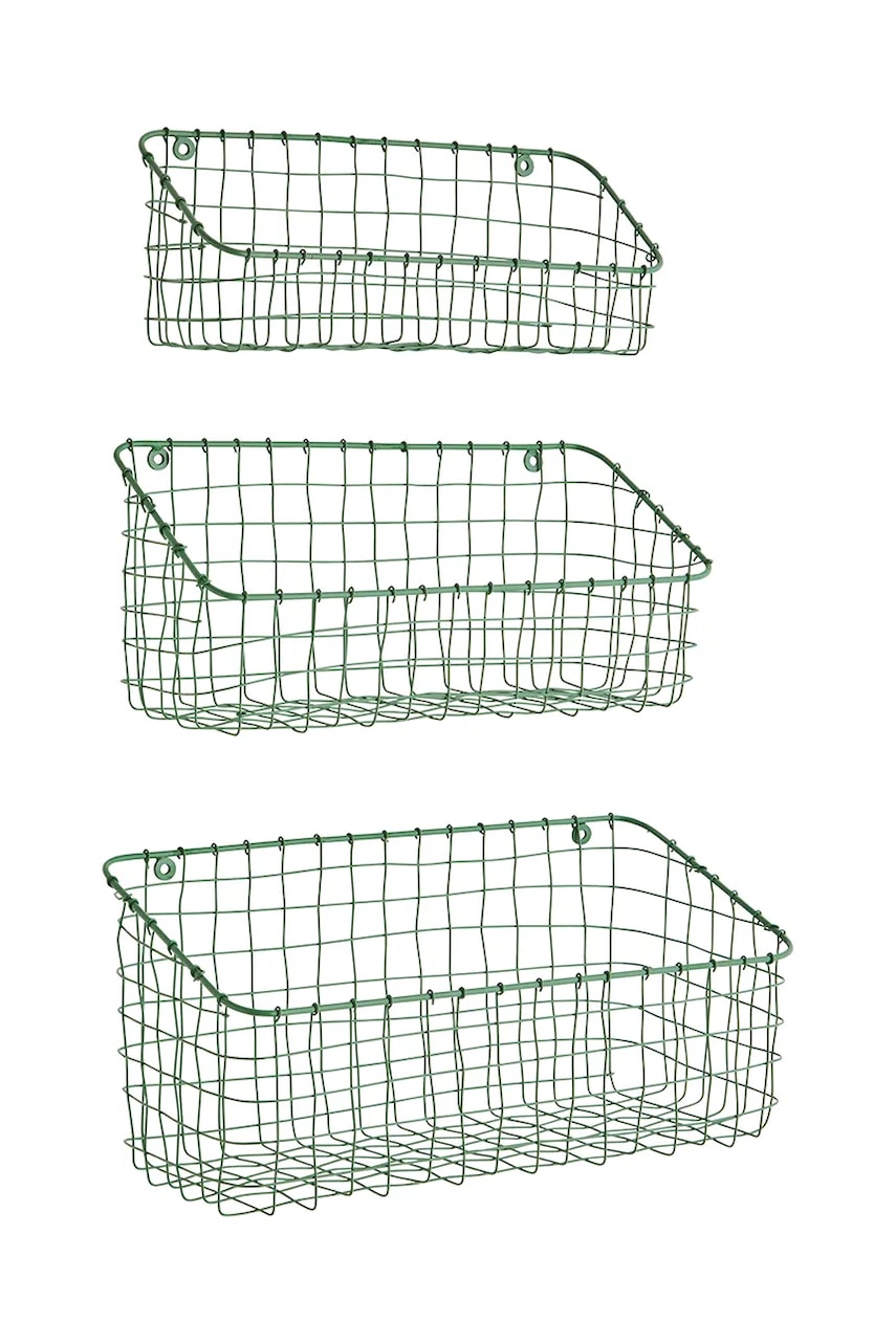 Madam Stoltz  Nástěnný úložný koš  3-pack