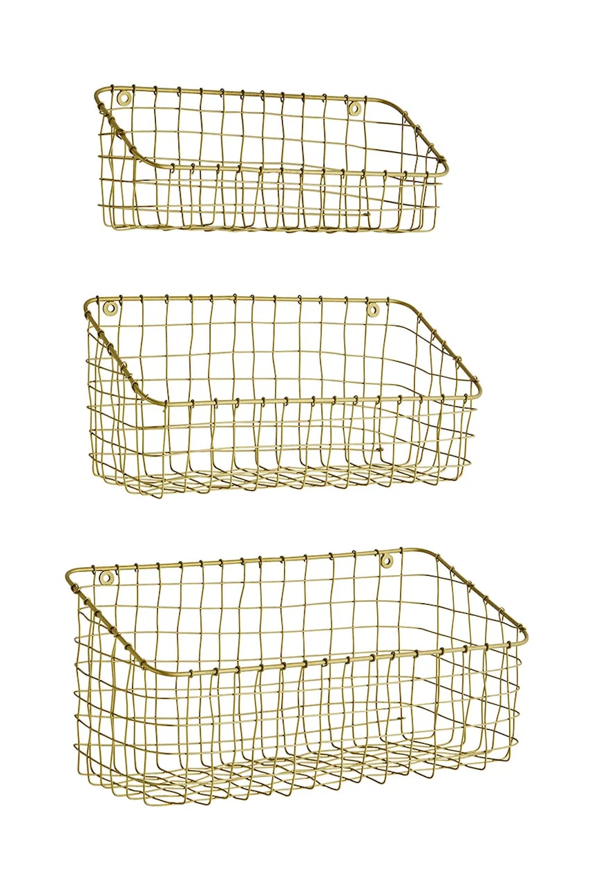 Madam Stoltz  Nástěnný úložný koš  3-pack