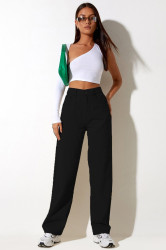 Madmext Mad Girls Black Palazzo Jean